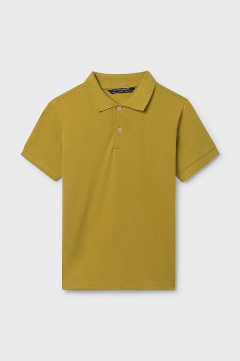 Mayoral tricouri polo din bumbac pentru copii culoarea verde, uni, 890