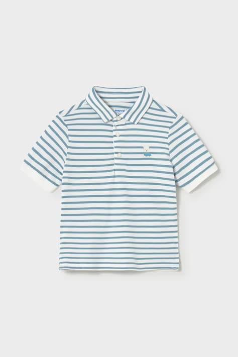 Mayoral polo bawełniane dziecięce kolor biały wzorzysty 1110