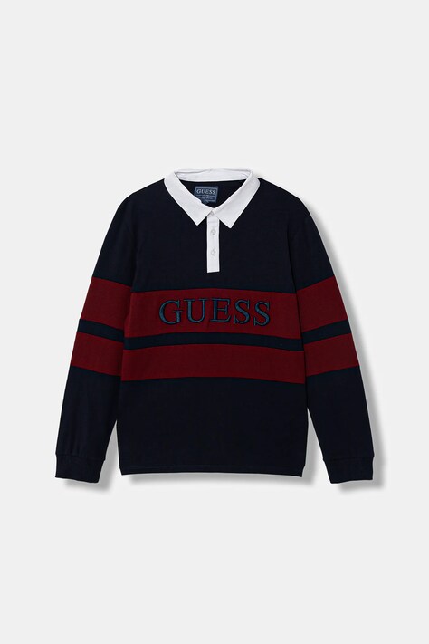 Guess polo bawełniane dziecięce kolor granatowy L6RP04 KCNQ4