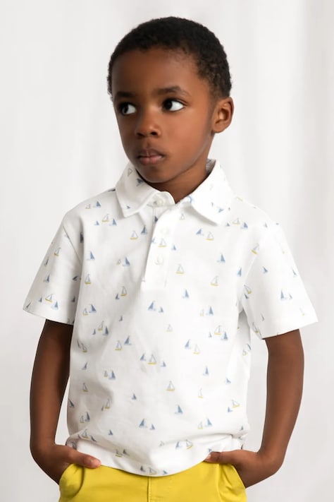 Παιδικό πουκάμισο πόλο Mayoral χρώμα: άσπρο, 3101