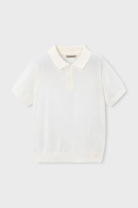 Mayoral polo dziecięce kolor beżowy wzorzysty 3106