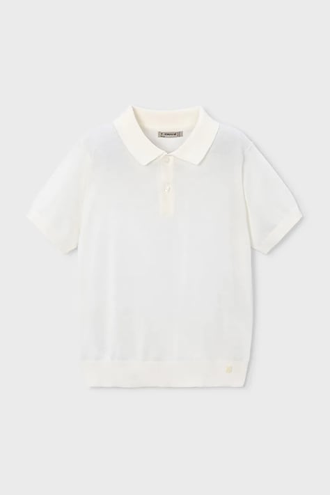 Mayoral tricou polo copii culoarea bej, cu imprimeu, 3106