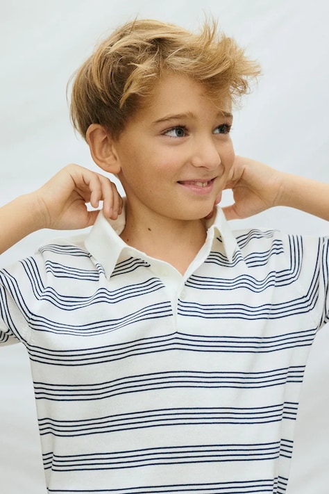 Παιδικό πουκάμισο πόλο Mayoral χρώμα: άσπρο, 6162