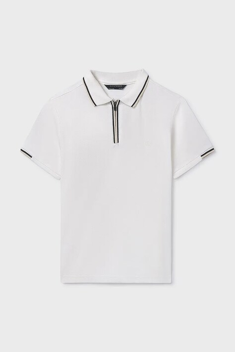 Mayoral polo bawełniane dziecięce kolor biały wzorzysty 6166