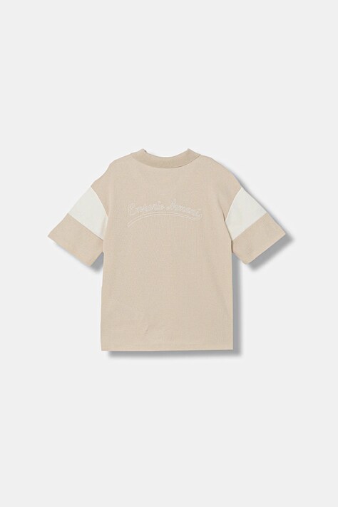 Дитяче бавовняне поло Emporio Armani — SS26-POB01N, бежевий — фото 2