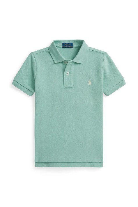 Polo Ralph Lauren polo bawełniane dziecięce kolor turkusowy gładki 322703632506