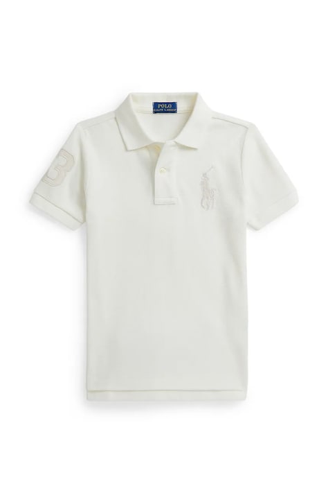 Polo Ralph Lauren polo bawełniane dziecięce kolor biały z aplikacją 322703635506