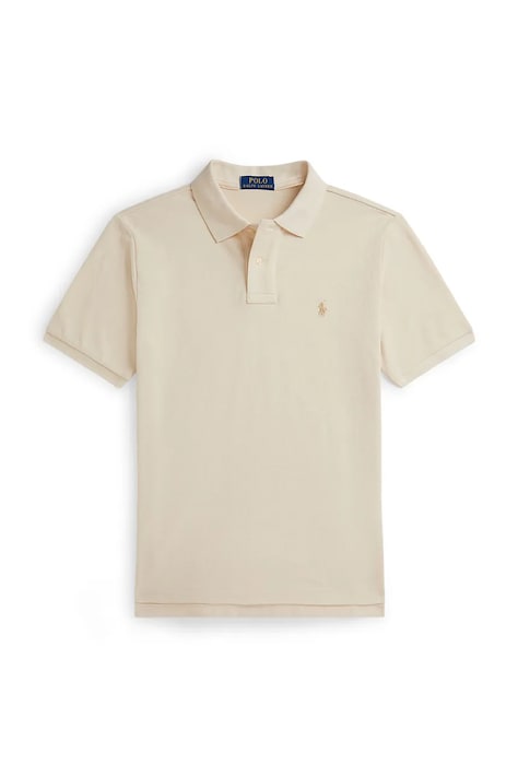 Polo Ralph Lauren polo bawełniane dziecięce kolor beżowy gładki 323703632507