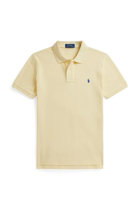 Polo Ralph Lauren polo bawełniane dziecięce kolor żółty gładki 323703632512
