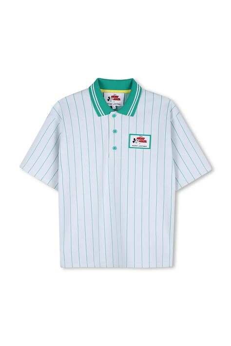 Marc Jacobs polo za djecu s pamukom tirkizni W60777