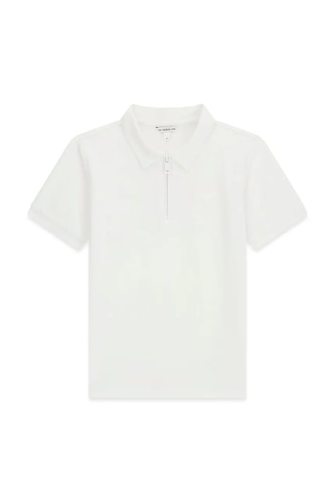 Guess polo pentru copii, cu bumbac alb L6GP06 KF850