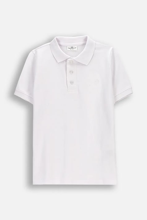 Dětská bavlněná polokošile Coccodrillo bílá barva, hladká, ELEGANT JUNIOR BOY