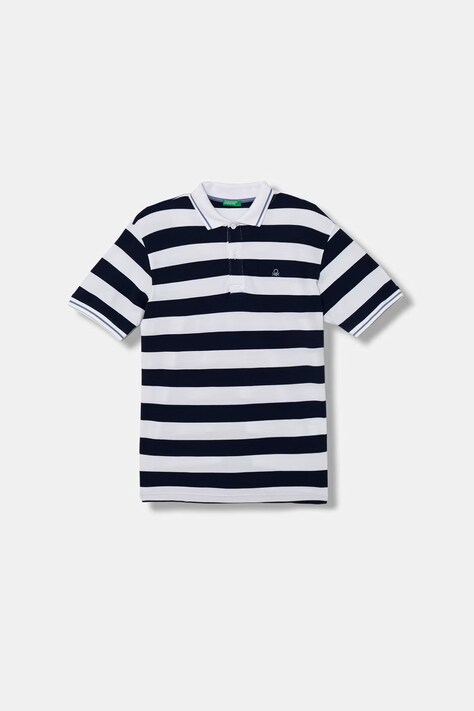 United Colors of Benetton Πόλο παιδικό βαμβακερό σκούρο μπλε 37JJC3023