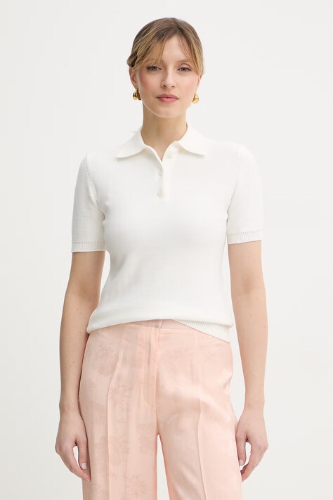MM by Max Mara polo CARIOCA damski kolor beżowy 2616361137600
