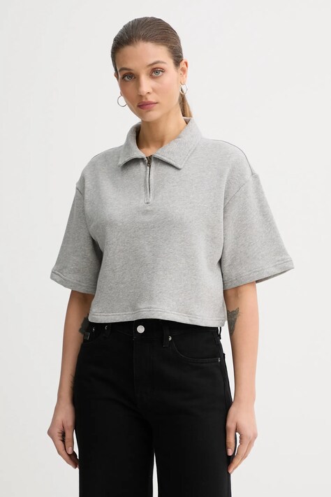 United Colors of Benetton polo bawełniane x Stranger Things damski kolor szary 33NVD3015