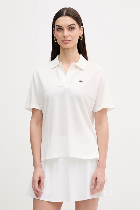 Lacoste polo damski kolor biały PF1123