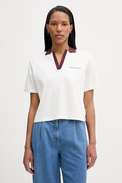 Marc O'Polo polo damskie bawełniane beżowe 5000009668