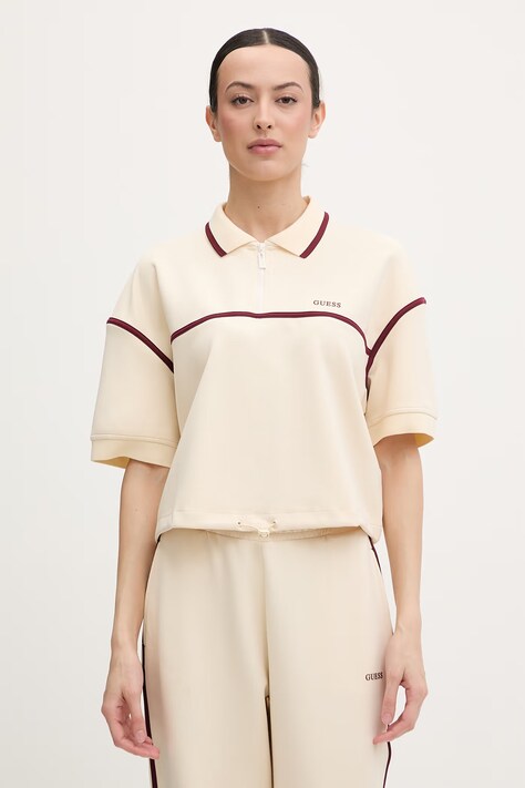 Guess polo damskie JASMINE beżowe V6GP01 K2945