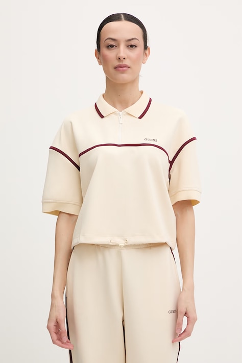 Guess polo damskie JASMINE beżowe V6GP01 K2945