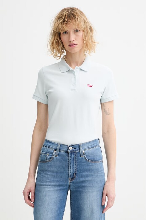 Levi's polo LEVIS HM POLO damski kolor niebieski 52599-0090