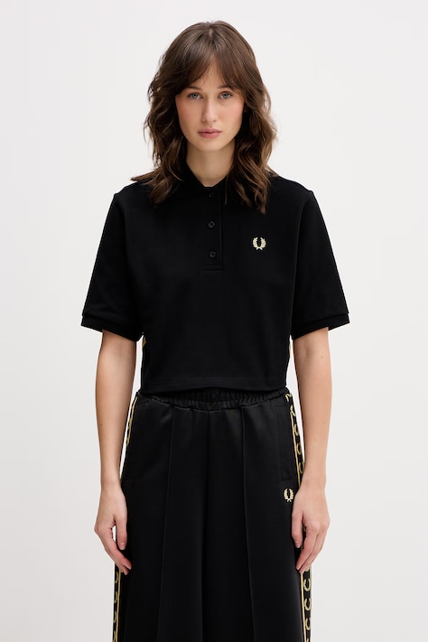 Fred Perry polo bawełniane damski kolor czarny G2170