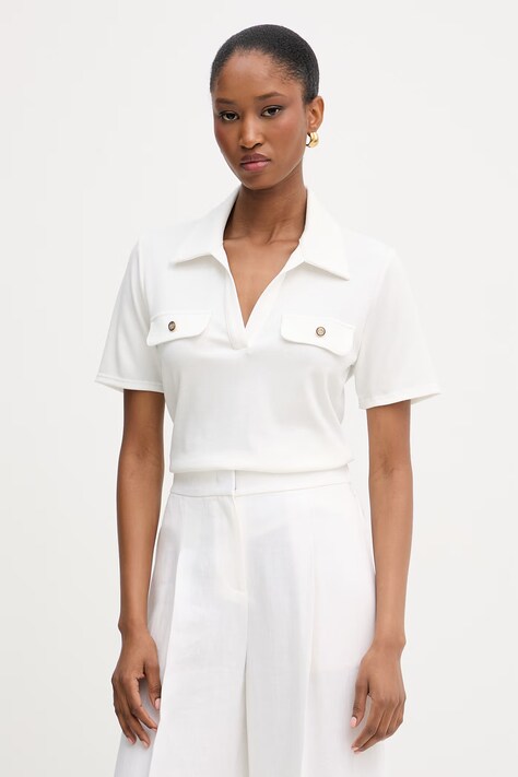 Morgan polo pentru femei alb DROSSO