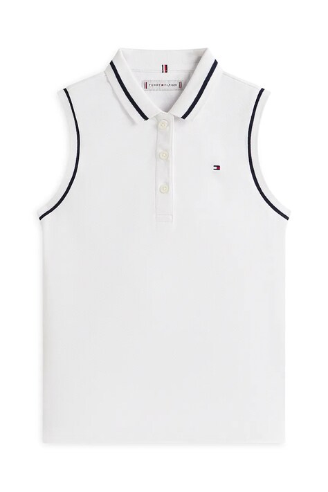 Tommy Hilfiger polo dziecięce bawełniane białe KG0KG08432