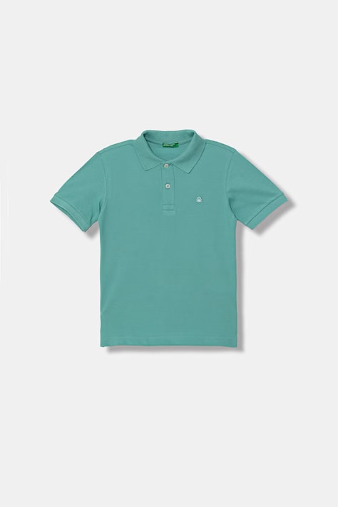 United Colors of Benetton polo dziecięce bawełniane zielone 3089C300Q