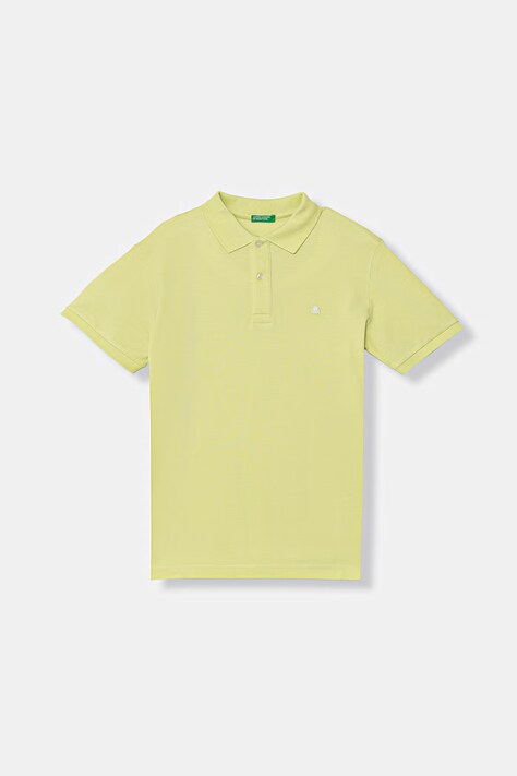 United Colors of Benetton Polo per bambini in cotone verde 3089C300Q