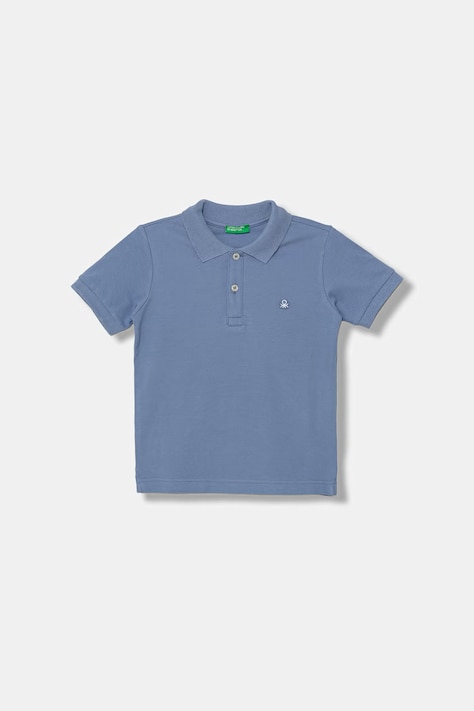 United Colors of Benetton polo dětské bavlněné modré 3089G3008