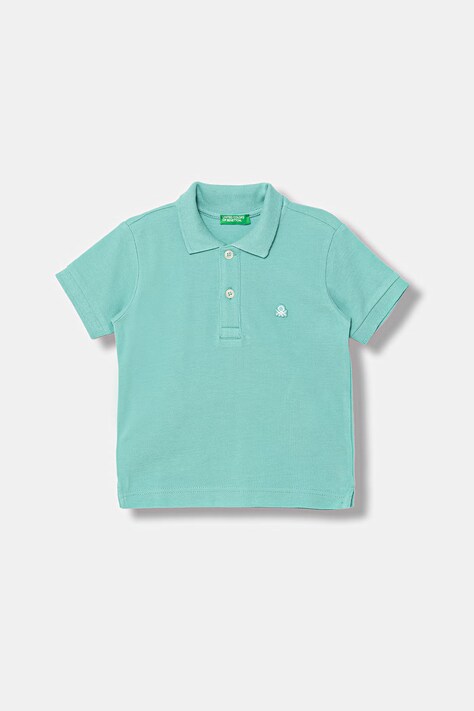 United Colors of Benetton polo dziecięce bawełniane zielone 3089G3008