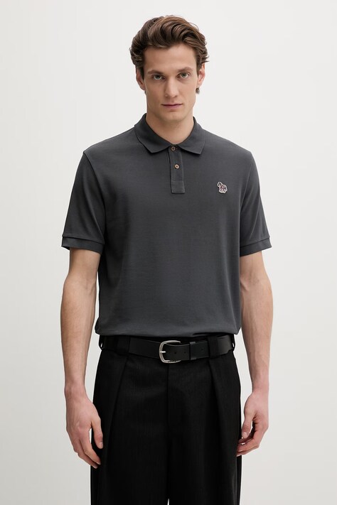 PS Paul Smith polo męskie bawełniane szare M2R-183KZ-V20067