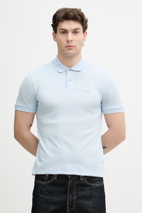 BOSS Green polo pánské bavlněné Pio 1 modré 50554574