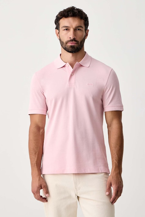 BOSS Polo pentru bărbați din bumbac Pallas roz 50553564