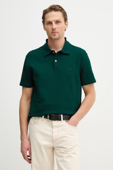 Πόλο Guess χρώμα: πράσινο, M6RP06 KD231