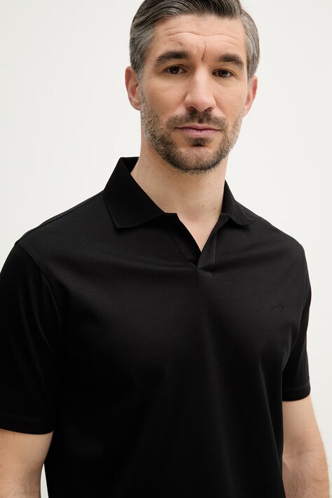 Paul&Shark polo bawełniane męski kolor czarny gładki 26411265