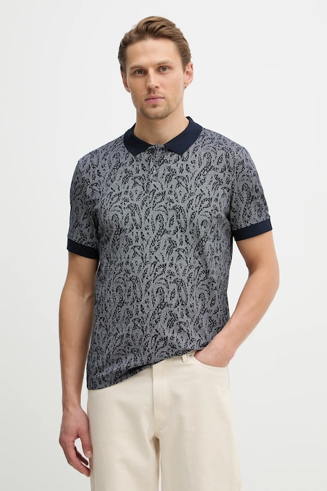 Joop! t-shirt bawełniany męski kolor granatowy wzorzysty 30100500