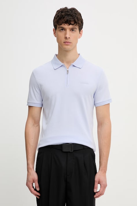 Calvin Klein polo pentru bărbați, din bumbac violet LV04LE255G