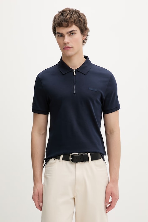 Calvin Klein polo męskie bawełniane granatowe LV04LE255G