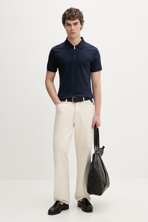 Calvin Klein polo pentru bărbați, din bumbac bleumarin LV04LE255G