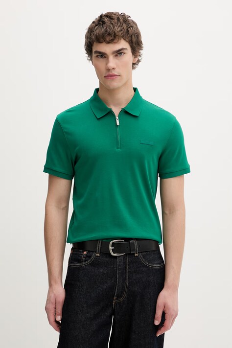 Calvin Klein polo pentru bărbați, din bumbac verde LV04LE255G