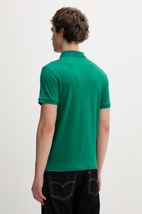 Calvin Klein polo męskie bawełniane zielone LV04LE255G