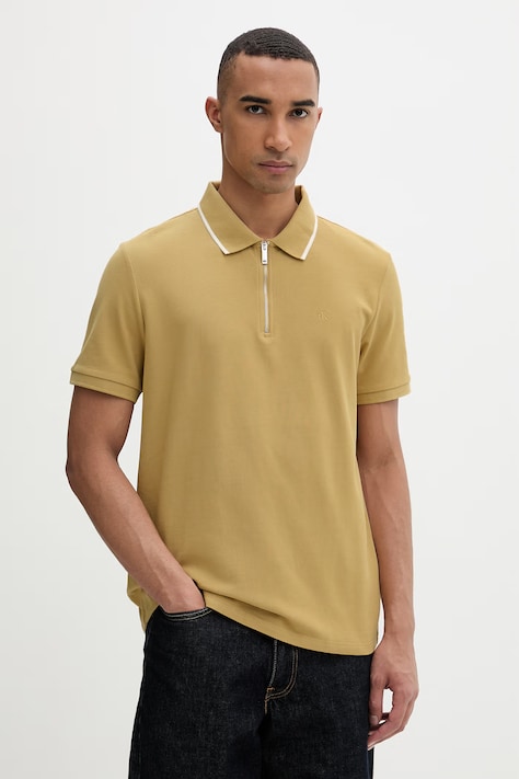 Calvin Klein polo pentru bărbați, din bumbac bej LV04LF214G
