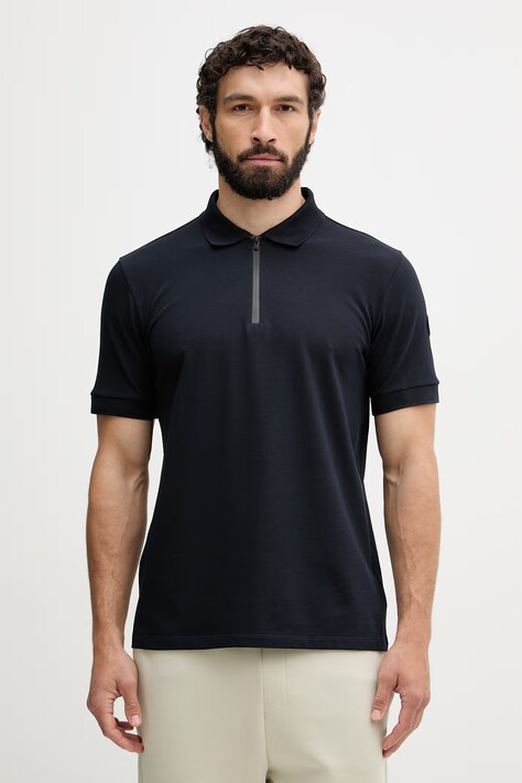 Fusalp polo męskie z bawełną ANATOLE granatowe F2105