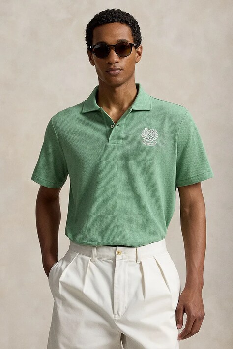 Polo Ralph Lauren polo męskie bawełniane zielone 710B16050
