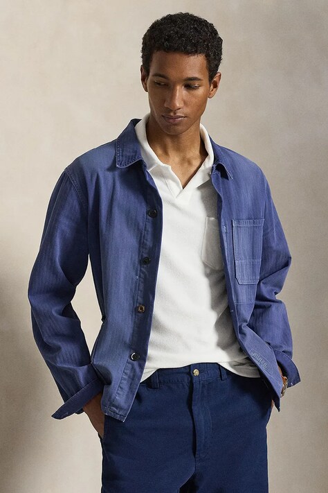 Polo Ralph Lauren polo męski kolor biały gładki 710A12491