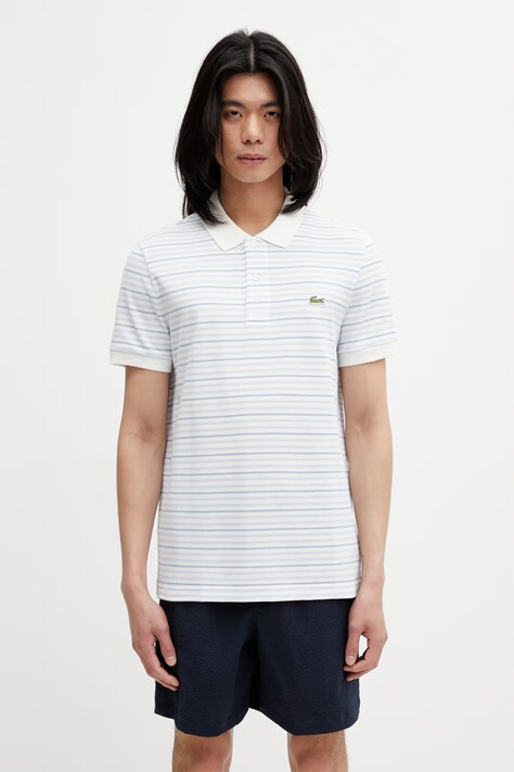 Lacoste polo bavlněné pánské modré PH0871