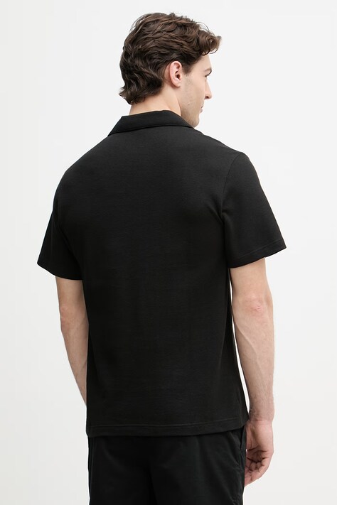 Lacoste поло чоловіче з додаванням льону — SS26-POM074, чорний — фото 3
