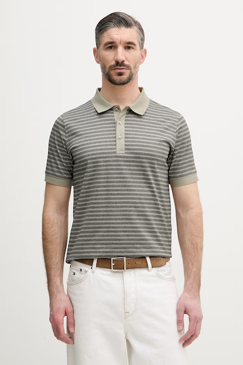 Karl Lagerfeld polo damskie bawełniane zielone 562204.745009