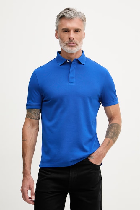 Tommy Hilfiger polo pentru bărbați, din bumbac albastru MW0MW41513